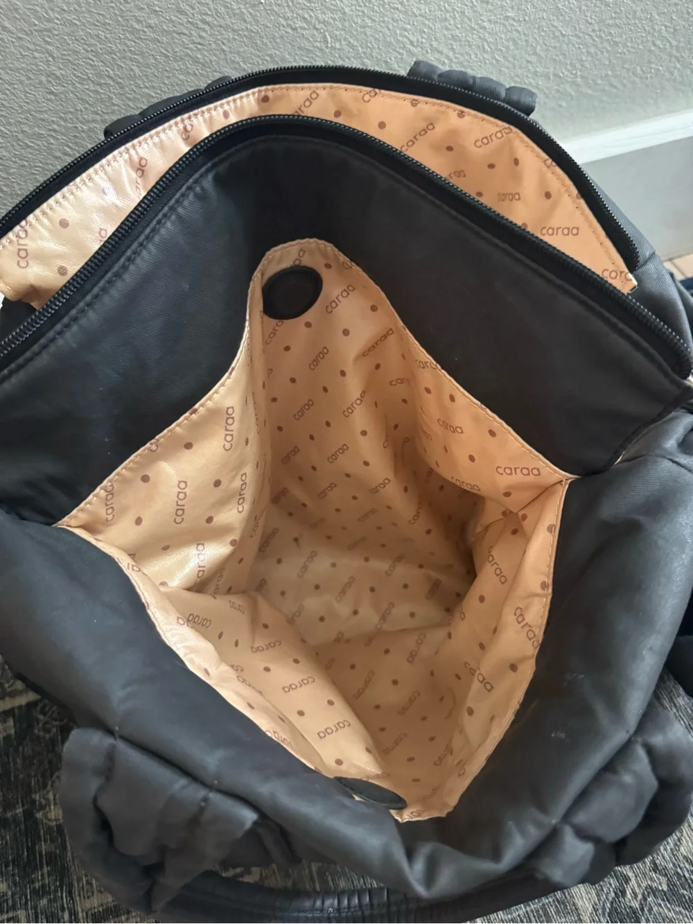 CARAA BABY TOTE COTTON IN BLACK